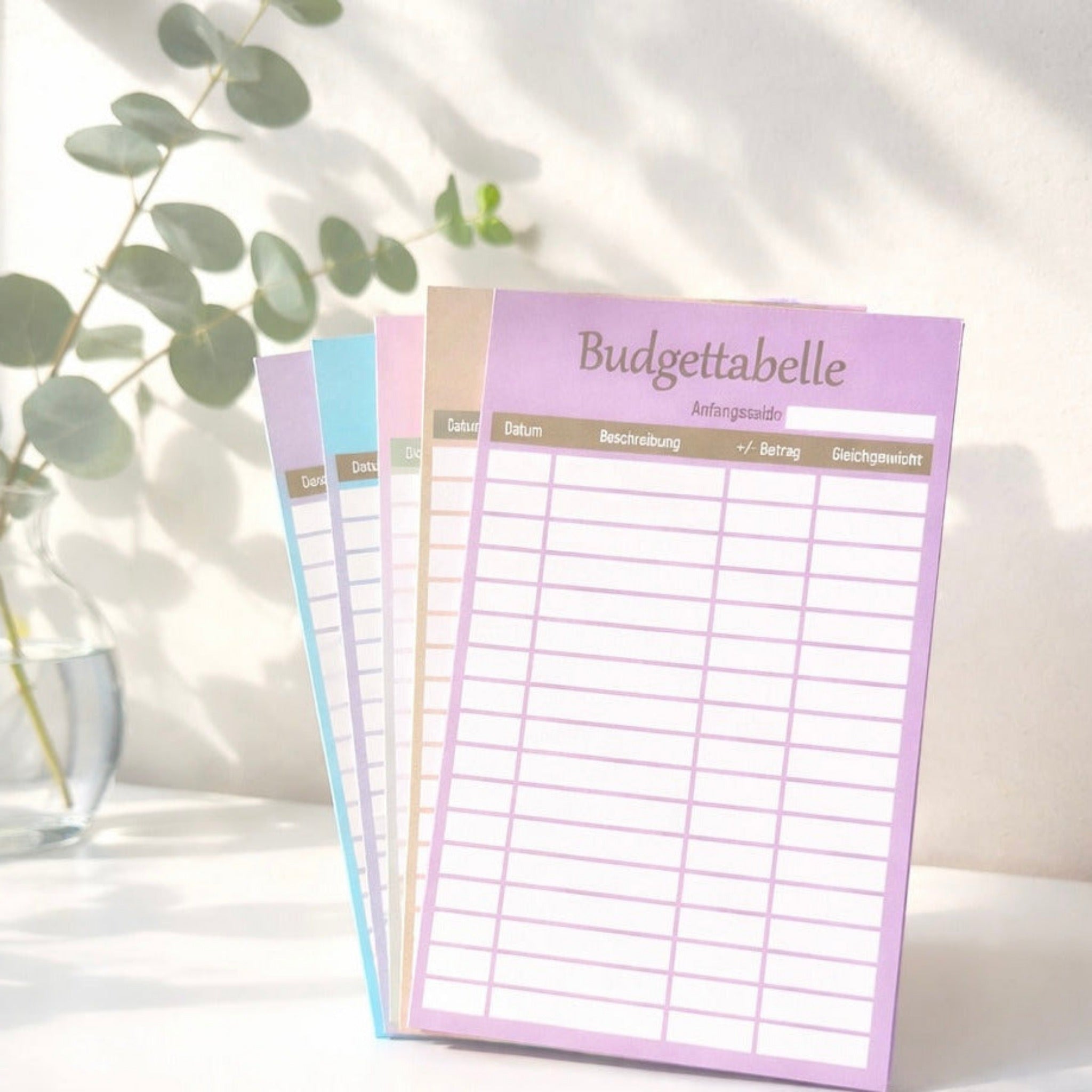 BUDGET SHEET - VER.FARBEN ⎮Planlos Schön