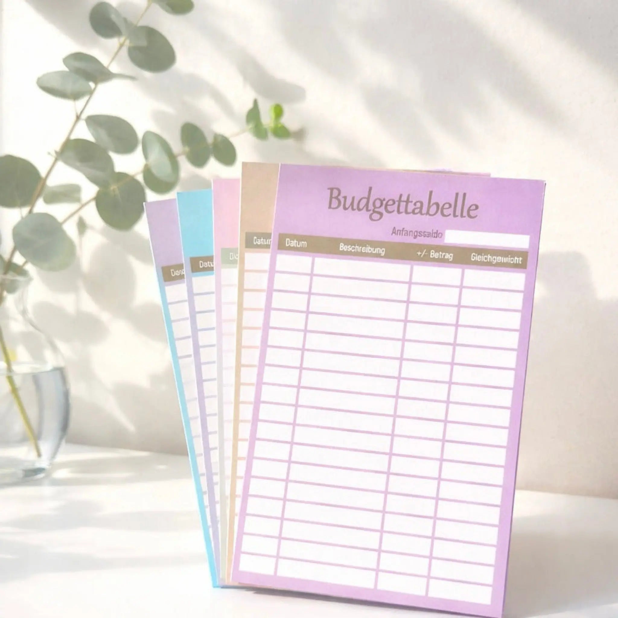 BUDGET SHEET - VER.FARBEN ⎮Planlos Schön PLANLOS SCHÖN